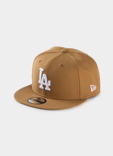 New Era Mlb 9fifty Los Angeles Dodgers World Series Snapback Cap in Beige