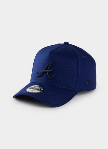 New Era Mlb 9forty A-frame Atlanta Braves Dark Royal & Navy Snapback Cap in Blue