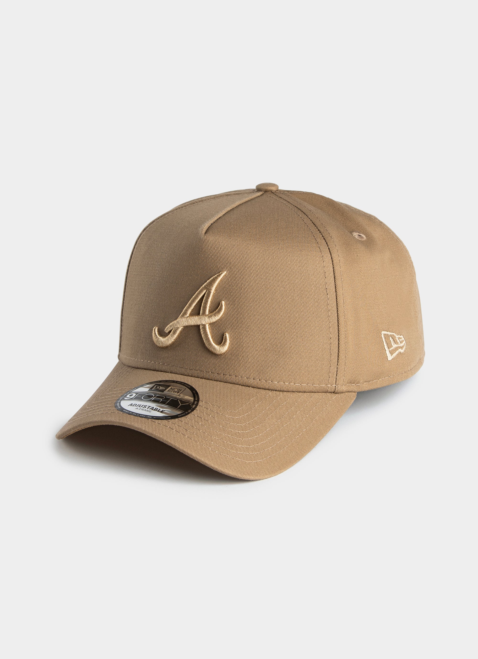 New Era Mlb 9forty A-frame Atlanta Braves Snapback Cap in Brown