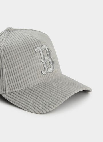 New Era Mlb 9forty A-frame Boston Red Sox Enhanced Corduroy Snapback Cap in Grey