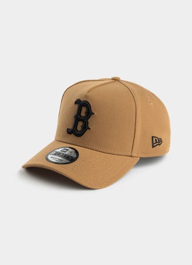 New Era Mlb 9forty A-frame Boston Red Sox Evergreen Snapback Cap in Beige