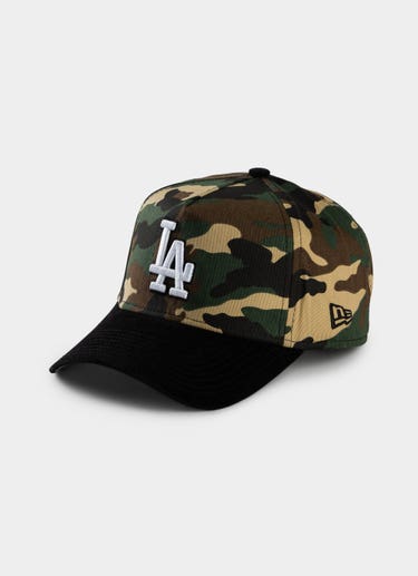 New Era Mlb 9forty A-frame Los Angeles Dodgers Camo Cord Snapback Cap in Green