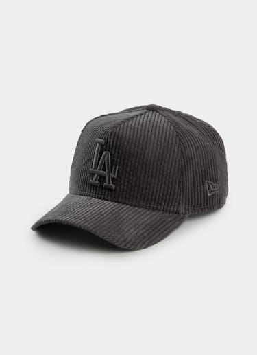 New Era Mlb 9forty A-frame Los Angeles Dodgers Enhanced Corduroy Snapback in Grey