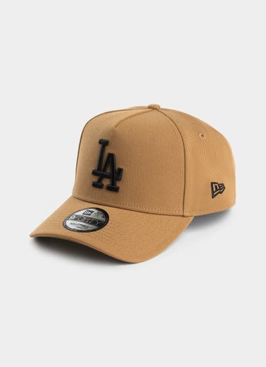 New Era Mlb 9forty A-frame Los Angeles Dodgers Evergreen Snapback Cap in Beige