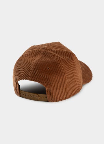 New Era Mlb 9forty A-frame New York Mets Enhanced Corduroy Snapback Cap in Brown