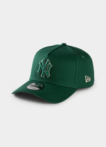 New Era Mlb 9forty A-frame New York Yankees Deep Emerald Snapback Cap in Green