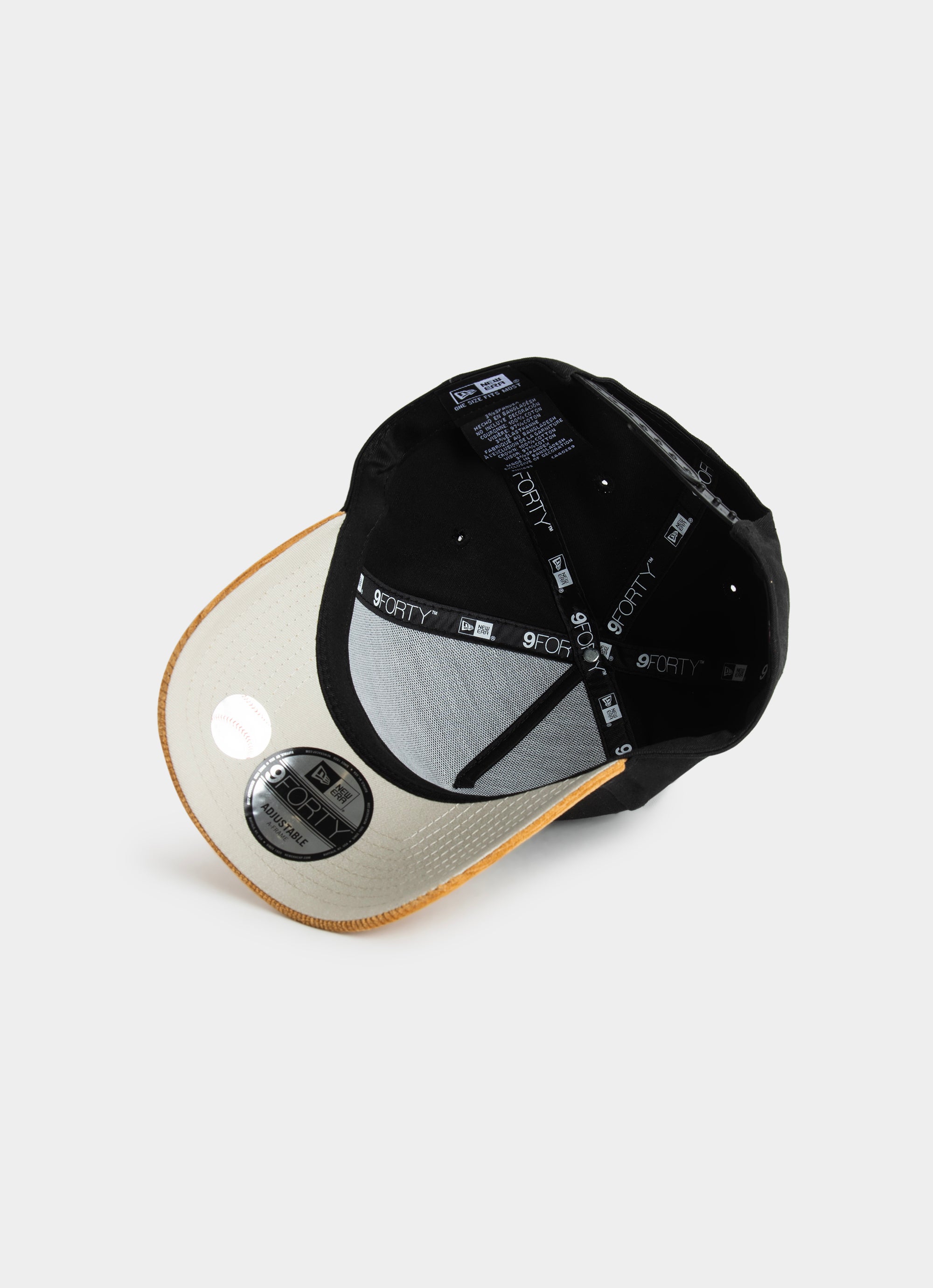 New Era Mlb 9forty A-frame New York Yankees Premium Wheat Snapback Cap in Black