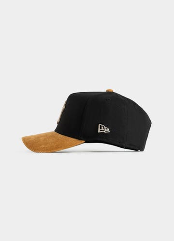 New Era Mlb 9forty A-frame New York Yankees Premium Wheat Snapback Cap in Black
