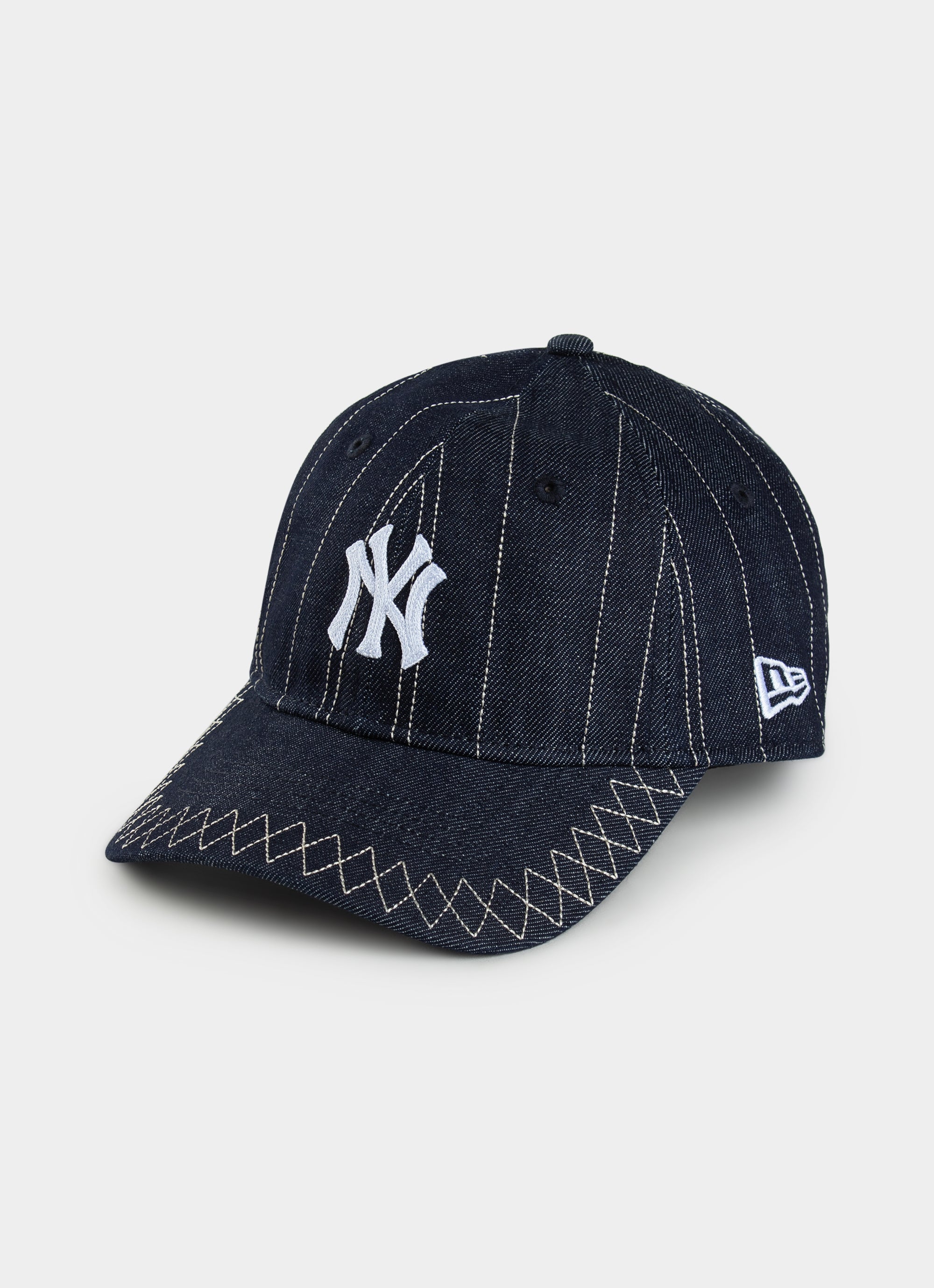 New Era Mlb 9twenty New York Yankees Denim Embroidery Cloth Strap
