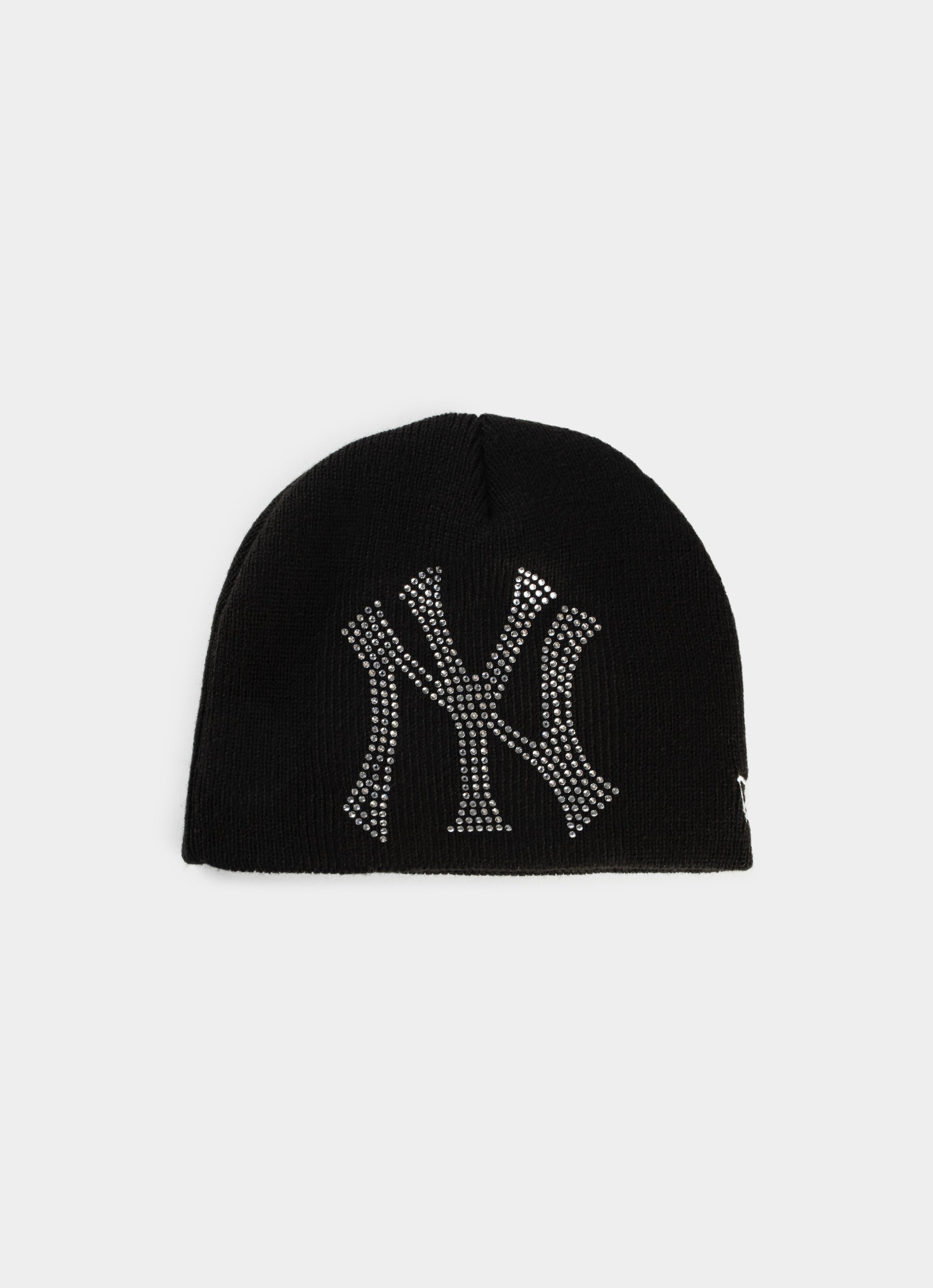 ◆MLB Korea◆ Candy Mid Beanie NY Black 3ABNBM146-50BKS Mũ Len MLB Candy Mid Beanie NEW YORK YANKEES 3ABNBM146