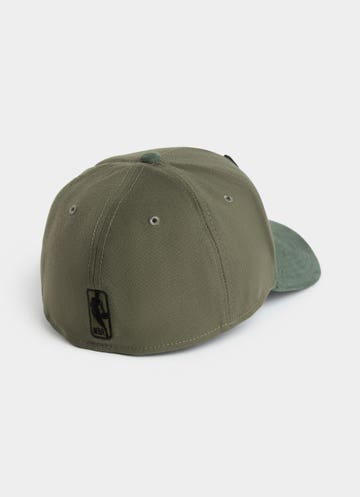 New Era Nba 39thirty A-frame Chicago Bulls Olive Premium Fitted Cap in Green