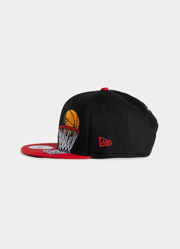 New Era Nba 9fifty Chicago Bulls Bigtime Snapback Cap in Black
