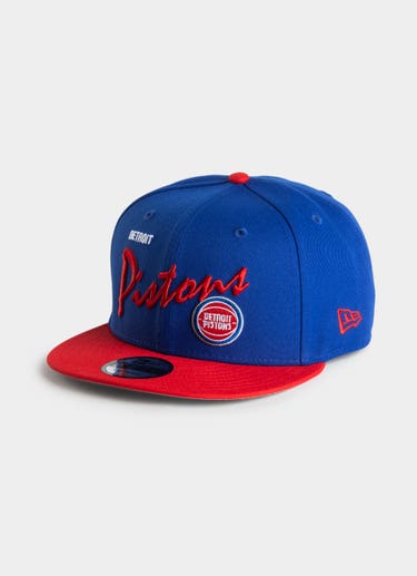 New Era Nba 9fifty Detroit Pistons Vintage Script Snapback Cap in Multi