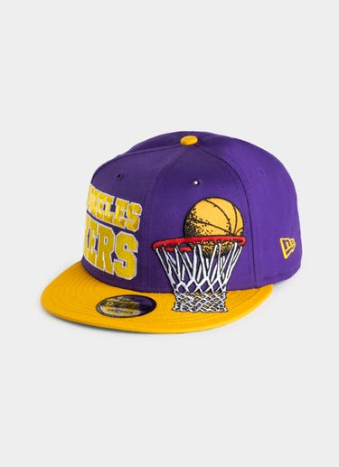 New Era Nba 9fifty Los Angeles Lakers Bigtime Snapback Cap in Purple