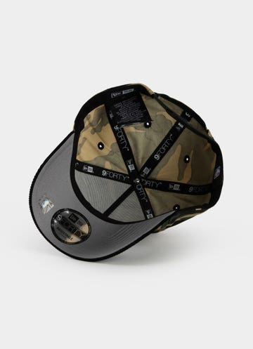 New Era Nba 9forty A-frame Chicago Bulls Camo Cord Snapback Cap in Green