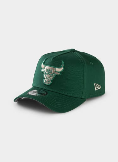 New Era Nba 9forty A-frame Chicago Bulls Deep Emerald Snapback Cap in Green