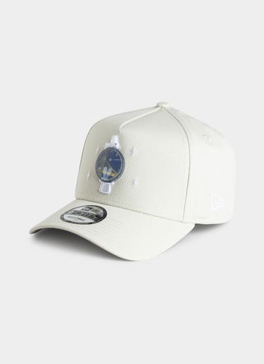 New Era Nba 9forty A-frame Golden State Warriors Lenticular Velcro Badge in White