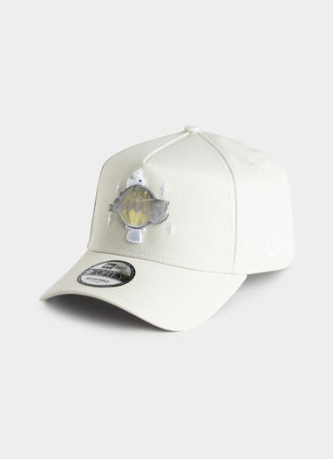 New Era Nba 9forty A-frame Los Angeles Lakers Lenticular Velcro Badge Cap in White