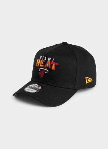 New Era Nba 9forty A-frame Miami Heat Retro Snapback Cap in Black