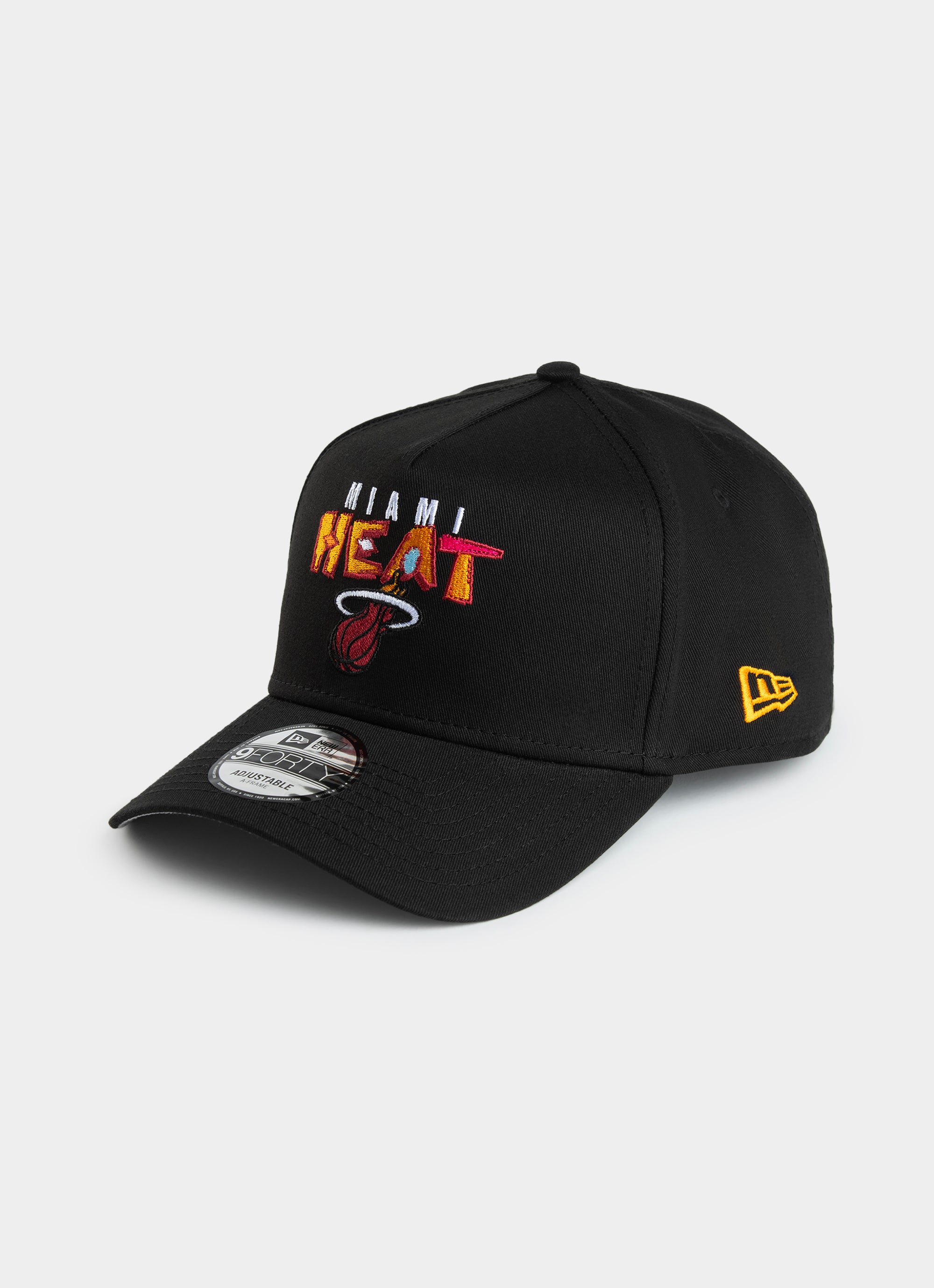 New Era Nba 9forty A-frame Miami Heat Retro Snapback Cap in Black