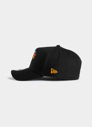 New Era Nba 9forty A-frame Miami Heat Retro Snapback Cap in Black