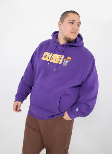 New Era Nba L.a Lakers Net Oversize Hoodie Big & Tall in Purple