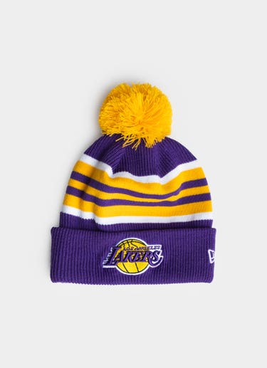 New Era Nba Los Angeles Lakers Stripe Otc Knit Medium Beanie in Multi
