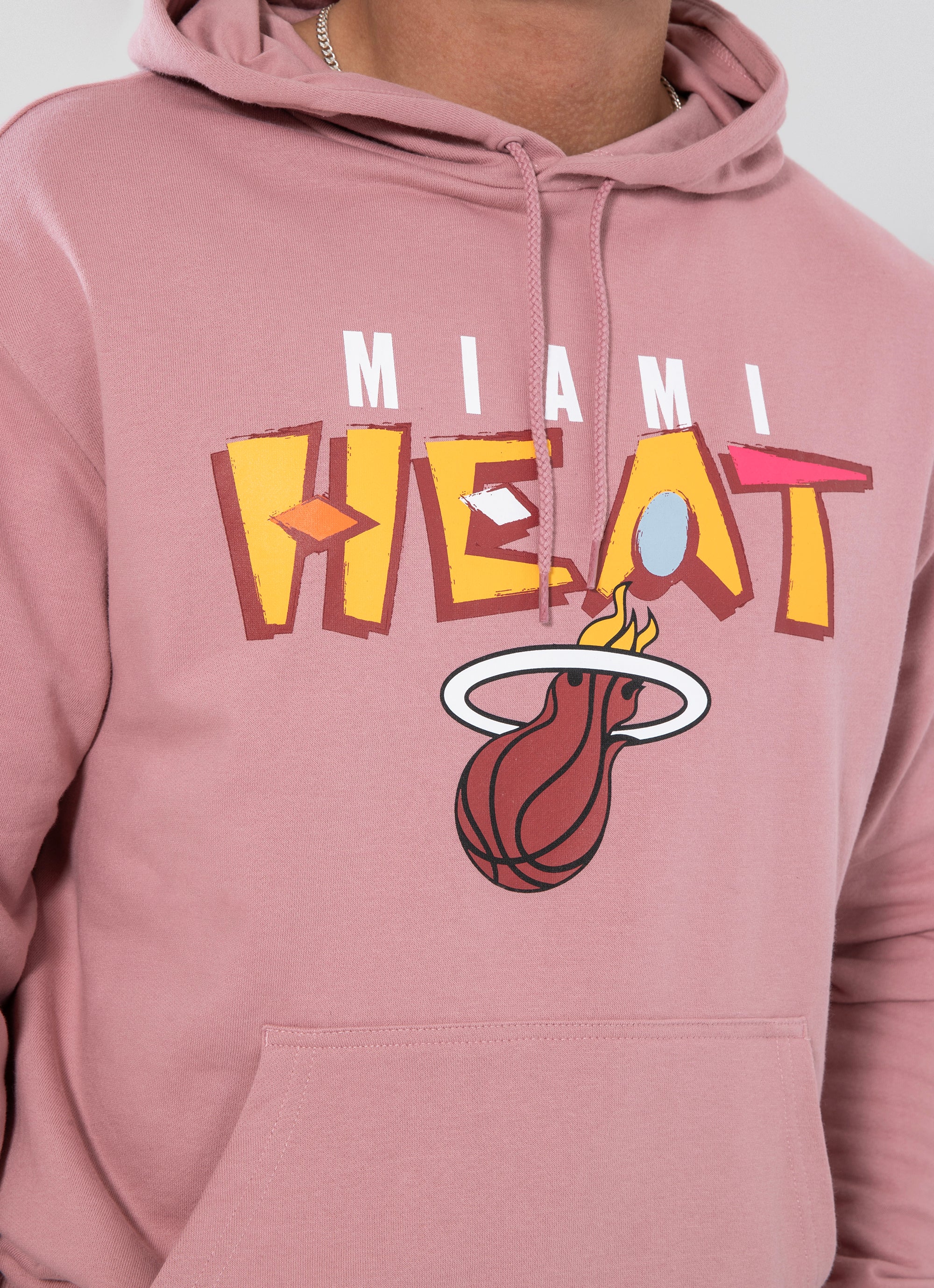 New Era Nba Miami Heat Retro Oversized Fit Hoodie in Pink