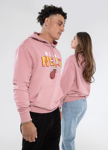 New Era Nba Miami Heat Retro Oversized Fit Hoodie in Pink