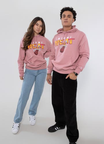 New Era Nba Miami Heat Retro Oversized Fit Hoodie in Pink