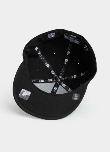 New Era Nfl 59fifty Las Vegas Raiders Official Team Colour Fitted Cap in Black