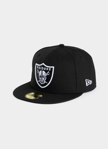 New Era Nfl 59fifty Las Vegas Raiders Official Team Colour Fitted Cap in Black
