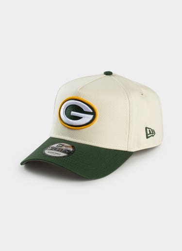 New Era Nfl 9forty A-frame Green Bay Packers Superbowl 2-tone Snapback Cap in White