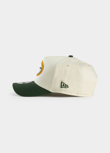 New Era Nfl 9forty A-frame Green Bay Packers Superbowl 2-tone Snapback Cap in White
