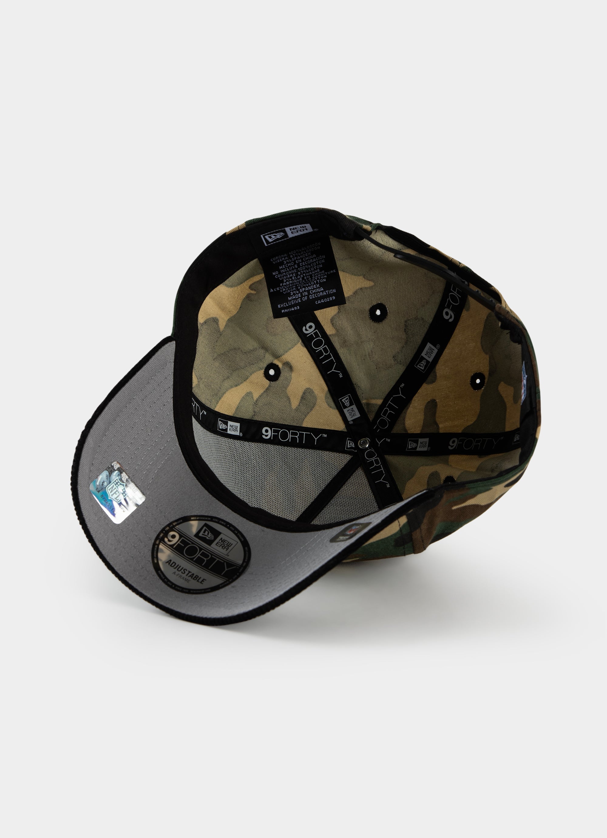 New Era Nfl 9forty A-frame Las Vegas Raiders Camo Cord Snapback Cap in Green