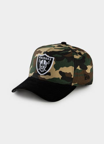 New Era Nfl 9forty A-frame Las Vegas Raiders Camo Cord Snapback Cap in Green