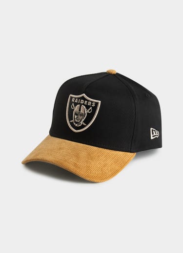 New Era Nfl 9forty A-frame Las Vegas Raiders Premium Wheat Snapback Cap in Black