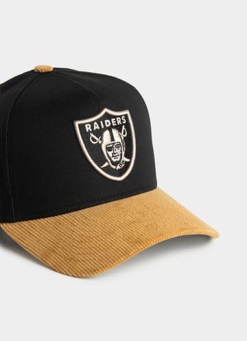 New Era Nfl 9forty A-frame Las Vegas Raiders Premium Wheat Snapback Cap in Black
