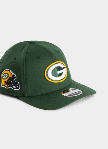 New Era Nfl 9seventy Green Bay Packers Side Helmet Snapback Cap in Green