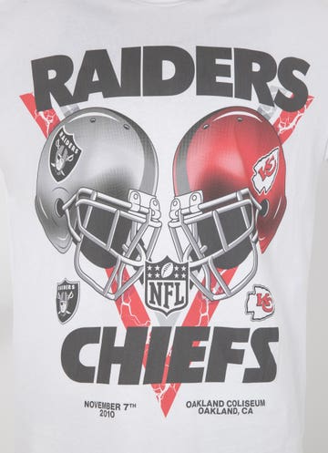 New Era Nfl Las Vegas Raiders Rivalry Oversized Tee in White