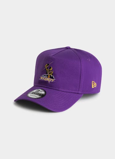 New Era Nrl 9forty A-frame Melbourne Storm Retro Washed Snapback Cap in Multi