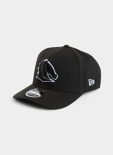 New Era Nrl 9seventy Brisbane Broncos Black White Snapback Cap in Black
