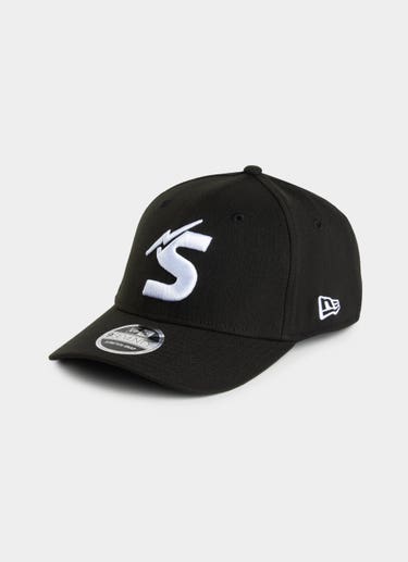 New Era Nrl 9seventy Melbourne Storm Black White Snapback Cap in Black