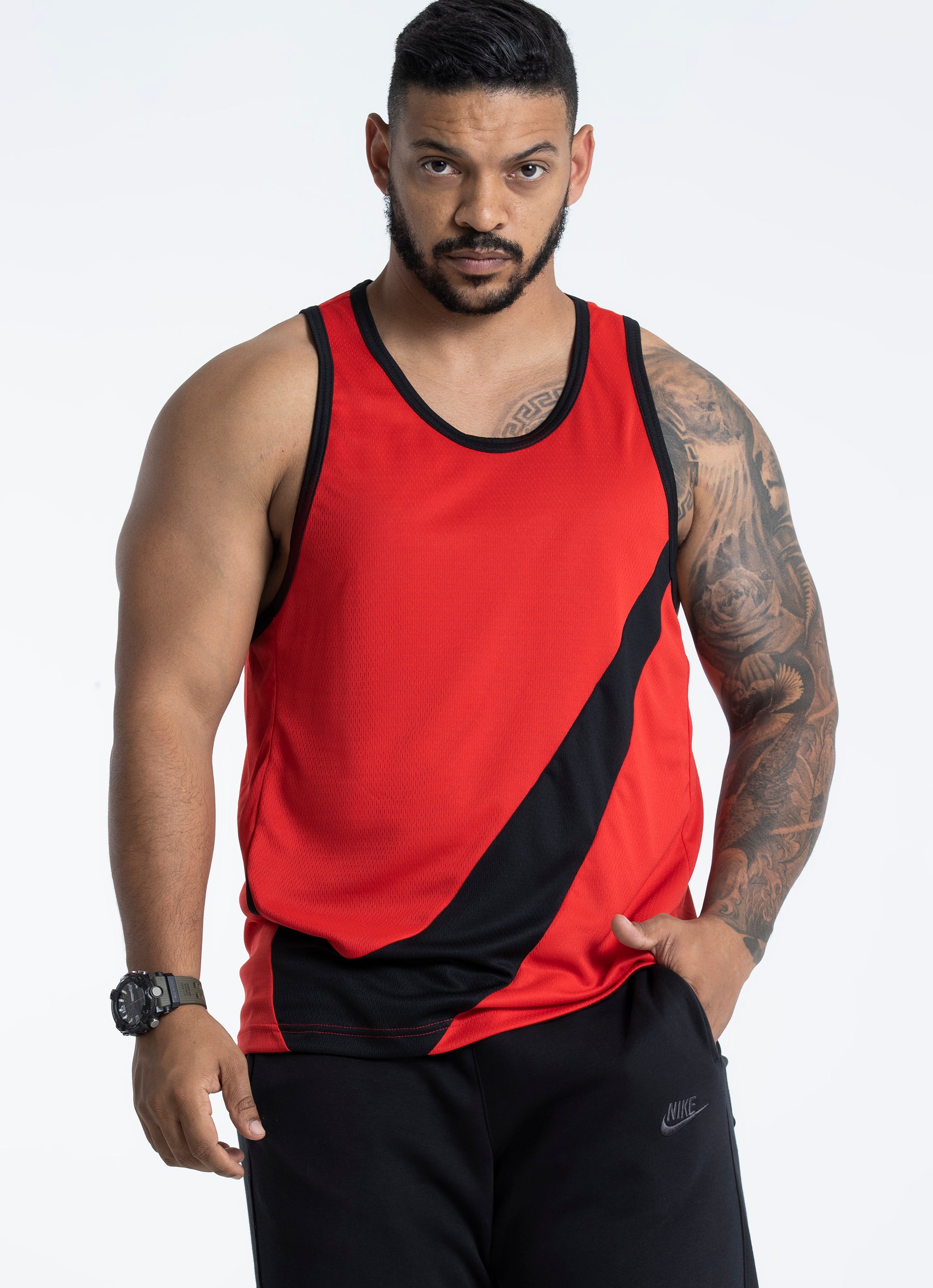 Crossover Singlet in Red | Red Rat