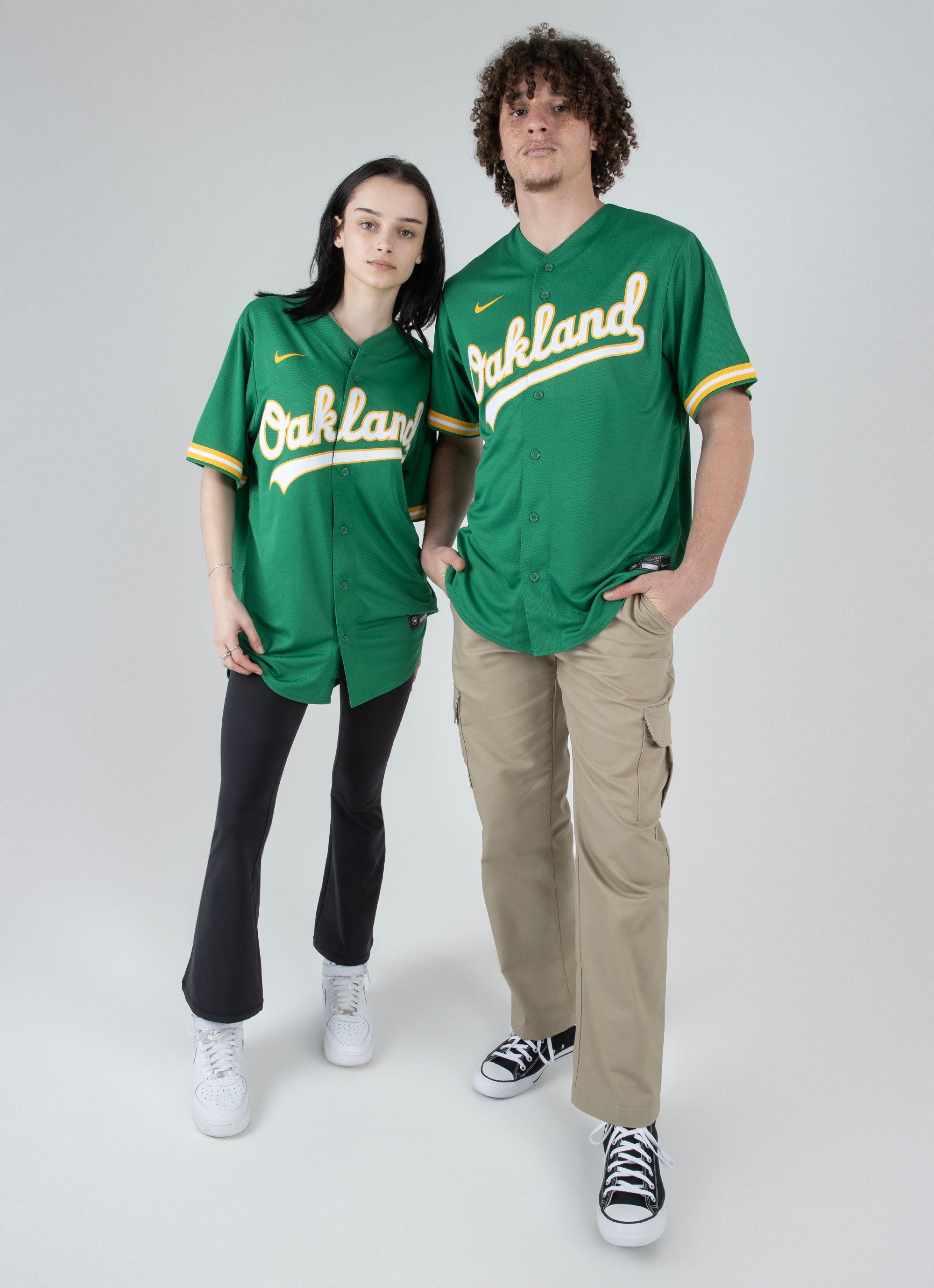 Nike Official Mlb Replica Alternate Oakland Athletics Jersey in Green