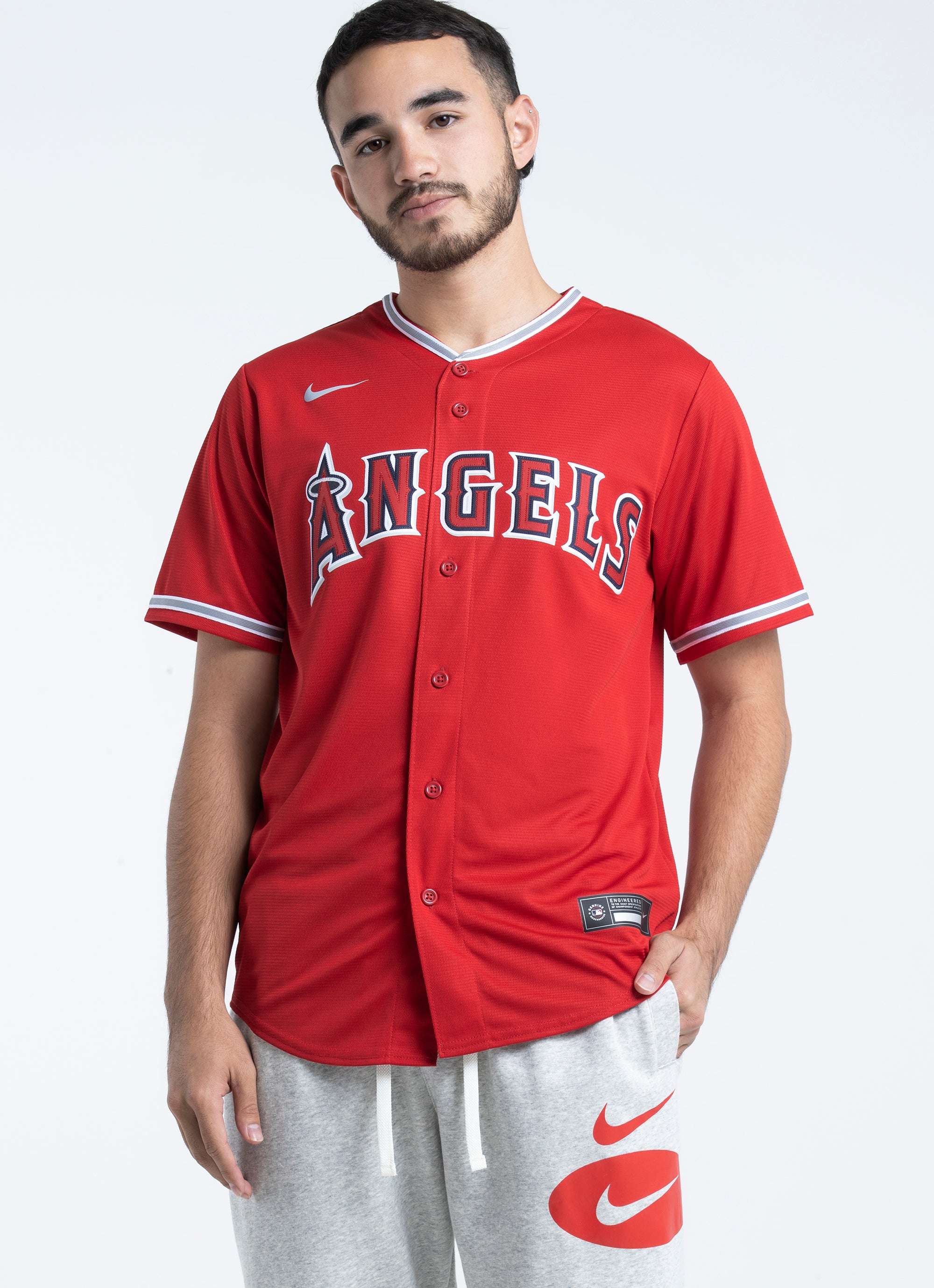 Nike X Mlb Los Angeles Angels Baseball Jersey in Unknown | Red Rat
