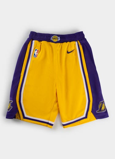 Nike X Nba Los Angeles Lakers Icon Swingman Short - Youth in Yellow