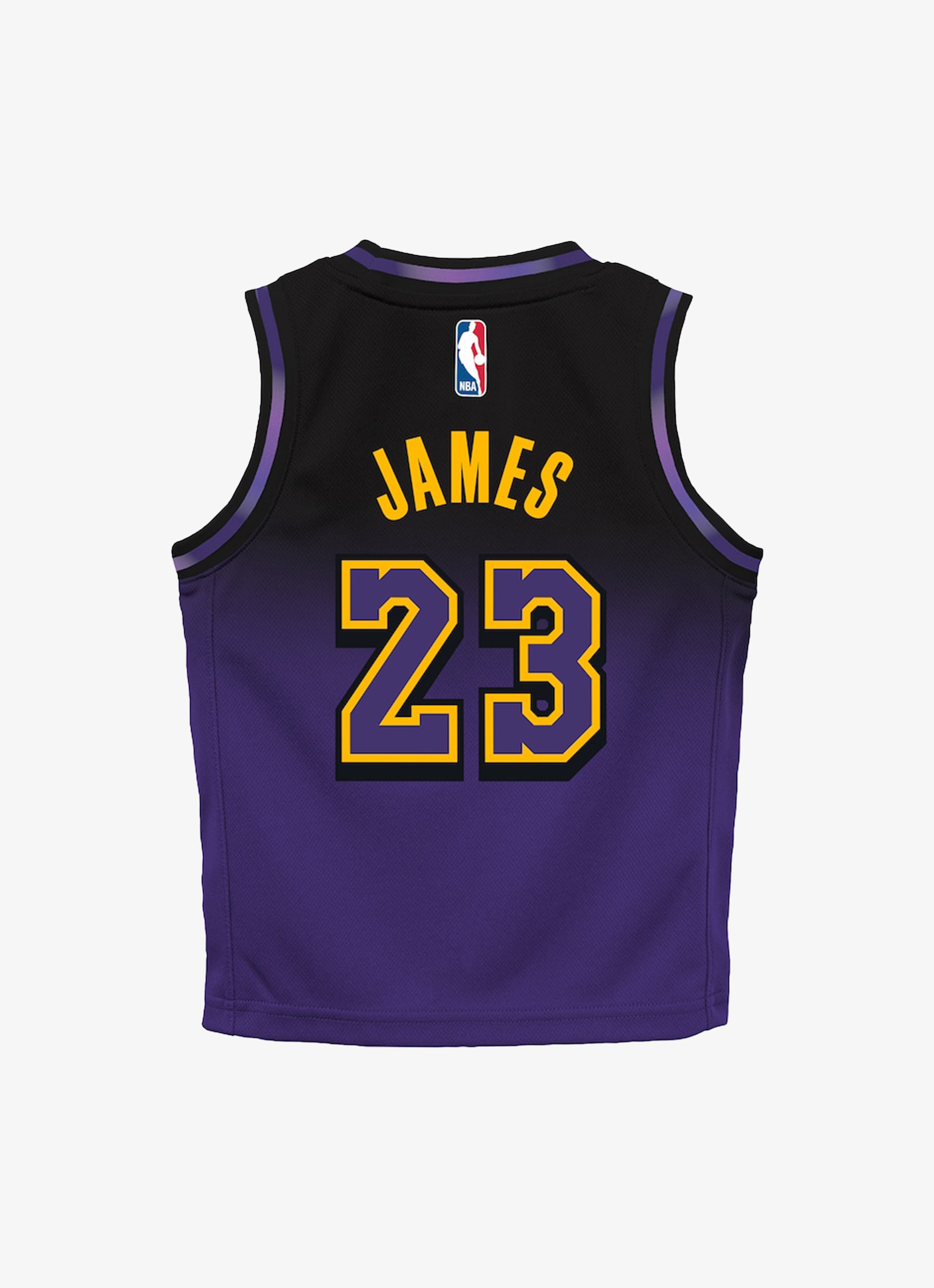 Nike X Nba Los Angeles Lakers Lebron James 0-7 City Edition Replica Jersey in Purple