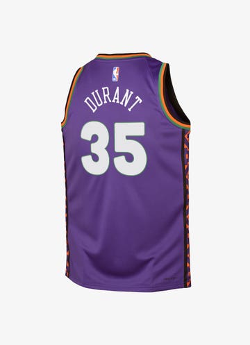 Nike X Nba Phoenix Suns Kevin Durant 0-7 City Edition Replica Jersey - Kids in Purple
