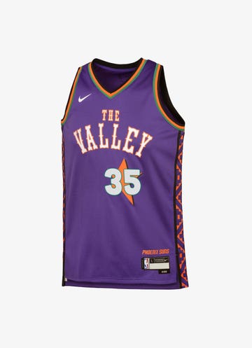 Nike X Nba Phoenix Suns Kevin Durant 0-7 City Edition Replica Jersey - Kids in Purple
